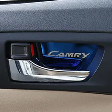 4 шт. автомобильный чехол для внутренней дверной ручки с орнаментом для toyota camry 2012- corolla- аксессуары из нержавеющей стали для автомобиля