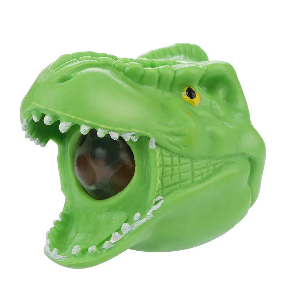 Сжимающая мягкая губчатая бусина, Радужный шар, игрушка, сжимающая мячи, игрушка для снятия стресса, игрушка динозавра, забавный подарок Z0226 - Цвет: Зеленый
