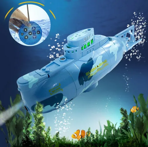 Игрушки подводная лодка на радиоуправлении электрический пульт дистанционного управления модель рыбы с фантазийным светодиодным светом дети мальчики дети Рождество и подарок на день рождения
