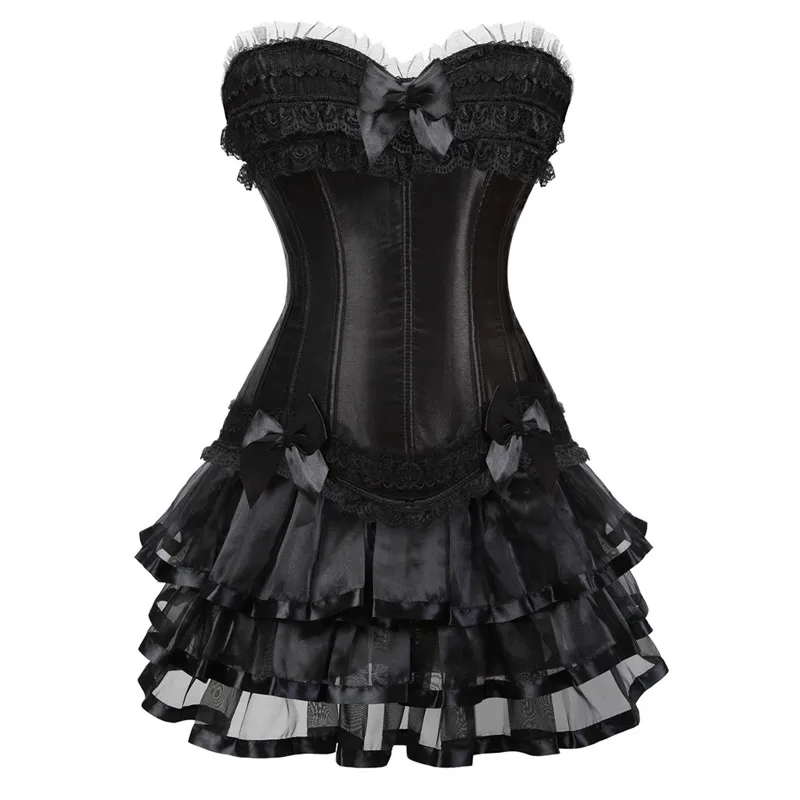 

caudatus gothic corsets dresses with skirts set plus size vintage overbust corsets and bustiers lace adjustable sexy fashion