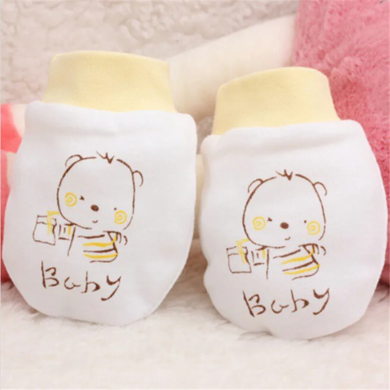 Модные детские перчатки с рисунком из мультфильма для защиты от царапин|baby