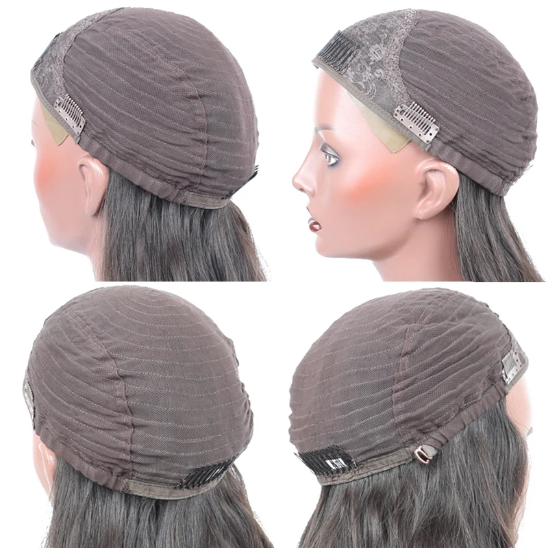Kosher peluca judía deportes Bandfall ligero frente de encaje de cabello humano 4x4 de Base de seda personalizado hecho onda Natural 100% pelo europeo