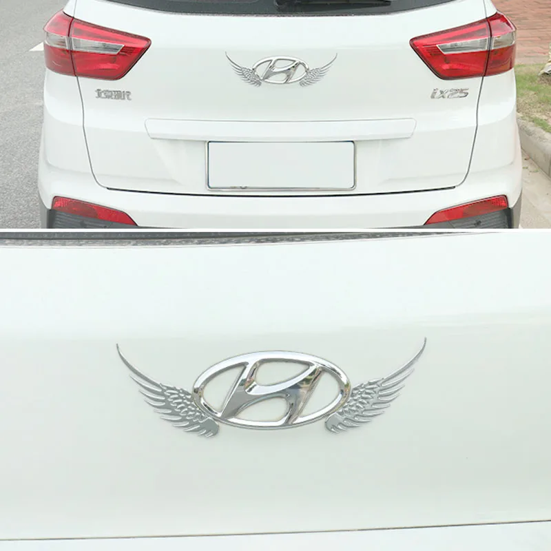 Автомобильный 3D бампер с крыльями ангела Эмблема Для Hyundai ix35 iX45 iX25 i20 i30 Sonata Chevrolet