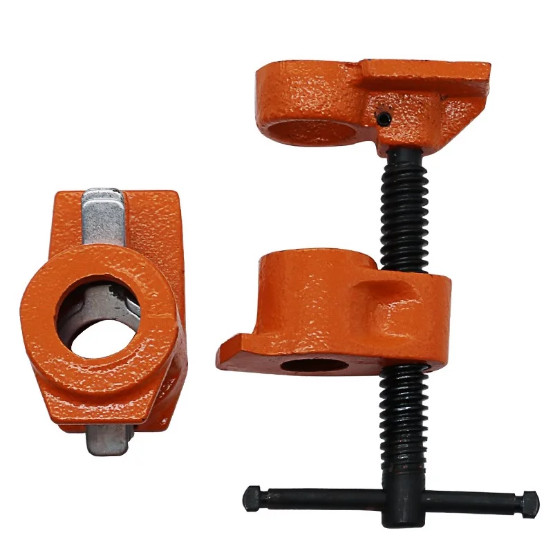 Woodworking jigsaw clamp pipe clamp carpenter pipe connector woodworking fixture 4 water pipe clamp 1 / 2 pipe