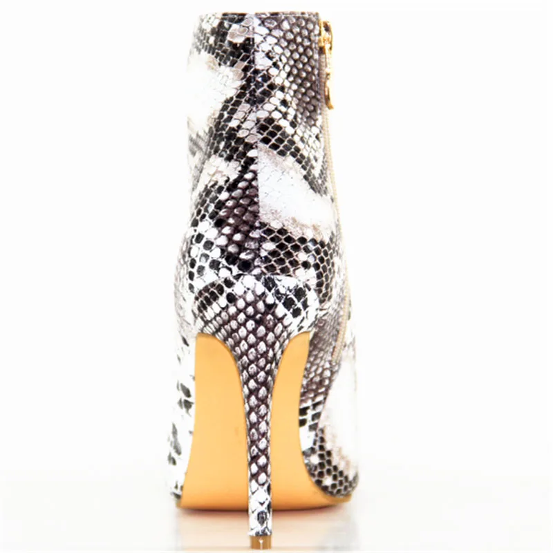 Original Intention Super Elegant Women Pumps Fashion Pointed Toe Thin Heels Pumps Popular Snake Shoes Woman Size 4-10.5