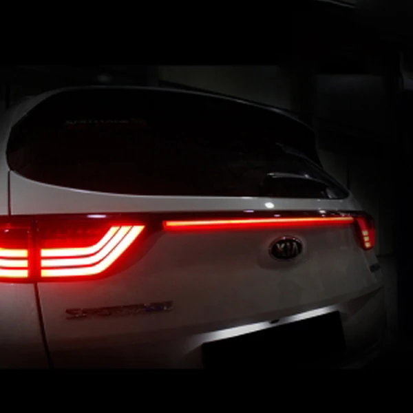 

The trunk lamp tail light for kia KX5 2016 2017 LED DRL Rear Bumper tail light driving The brake highlight with chrome