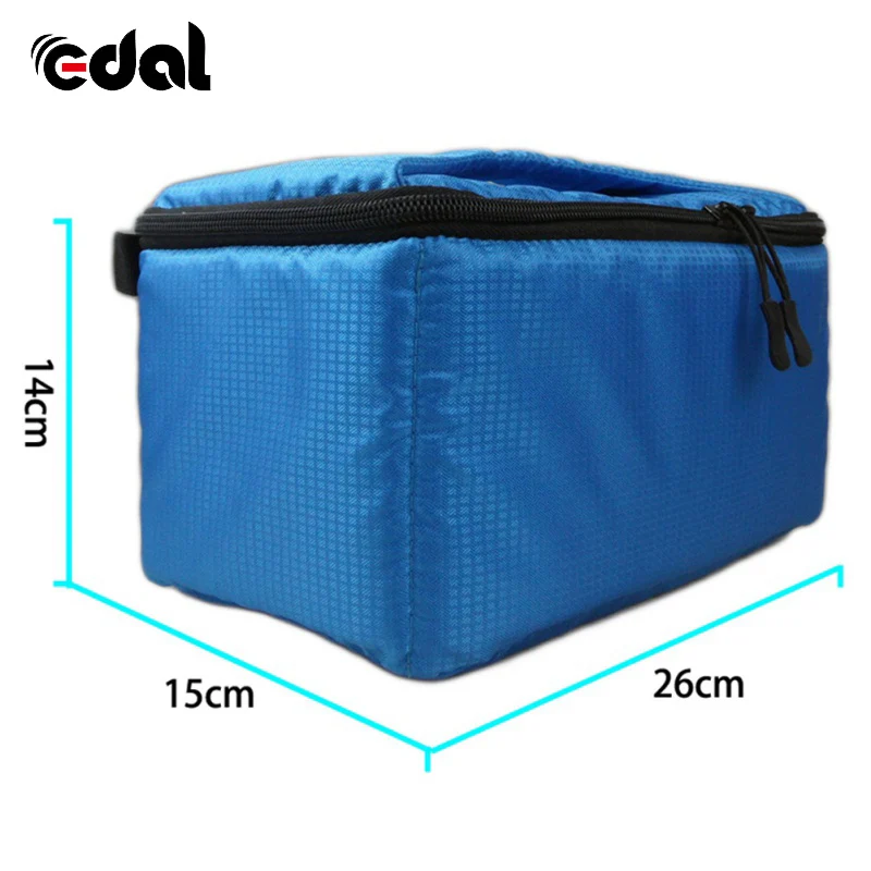 

EDAL Water-resistant DSLR Padded insert Case Bag Waterproof Zipper Removable Partition Camera Bags