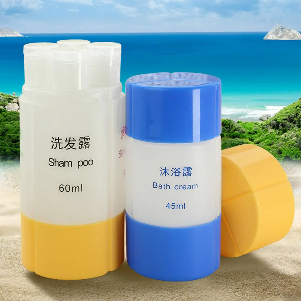 

Travel Creative Storage Shampoo Shower Bottles Gel Cosmetic Perfume Empty Plasic Travel Kit Wash Bag Three-in-one bottle