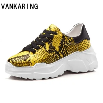 

new shoes women high heels shoes platform wedges female pumps elegant snake leather lace-up ankle strap girls casual dress shoes