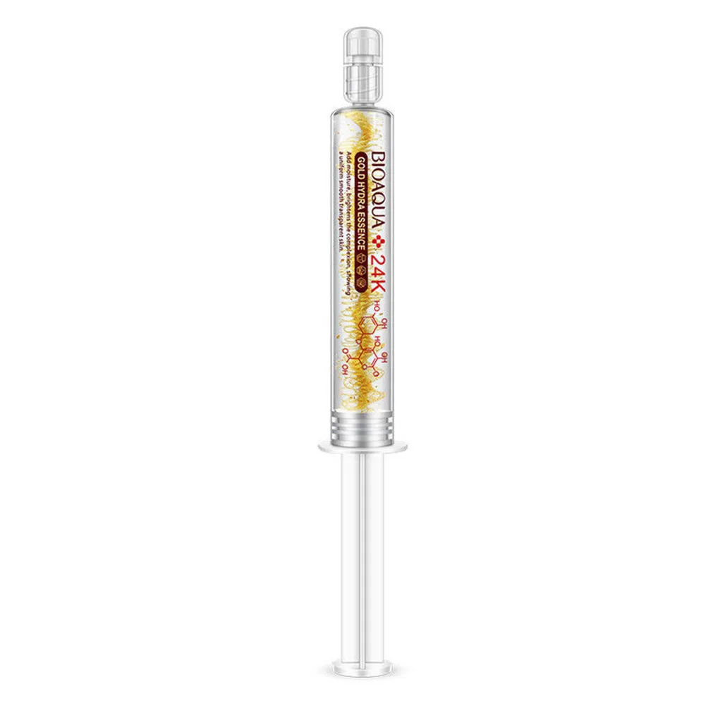 24K золотой фольга водный светильник игольчатая эссенция против старения увлажняющая отбеливающая эссенция гиалуроновой кислоты
