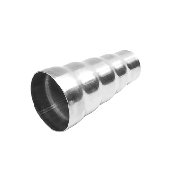 

201 Stainless Steel Universal Weldable Exhaust 5 Step Reducer Adapter Connector Tube Pipe Cone