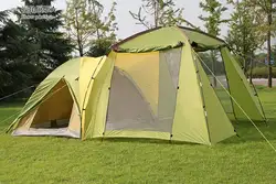Высокое качество 5-6 человек двойной слой сверхбольших один зал с одной спальней кемпинг палатки партии