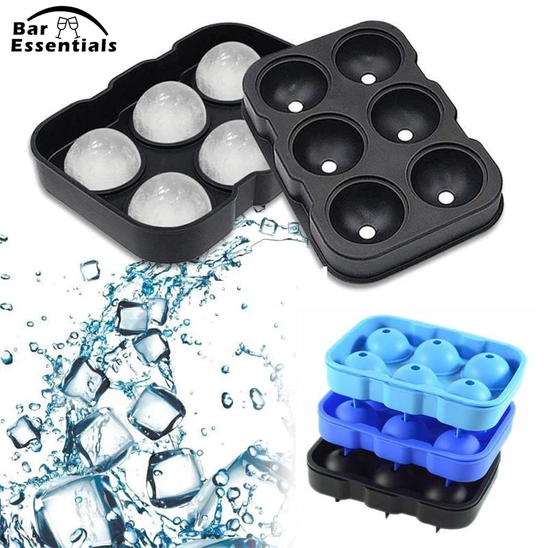 

Silicone Ice Ball Mold 6 Grid Spherical Round Ball Ice Cube Tray Maker Whiskey Beer Ice Ball Maker Kitchen Party Bar Tools