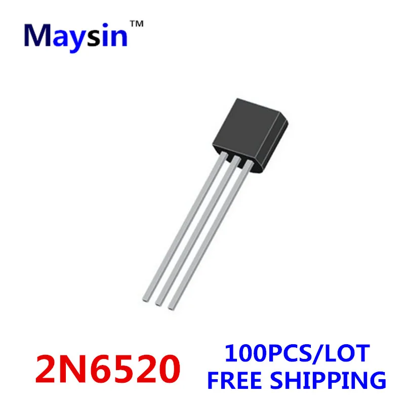 100PCS 2N6520 TO 92 6520 TO92 PNP 500MA 350V HIGH QUALITY FREE SHIPPING ...