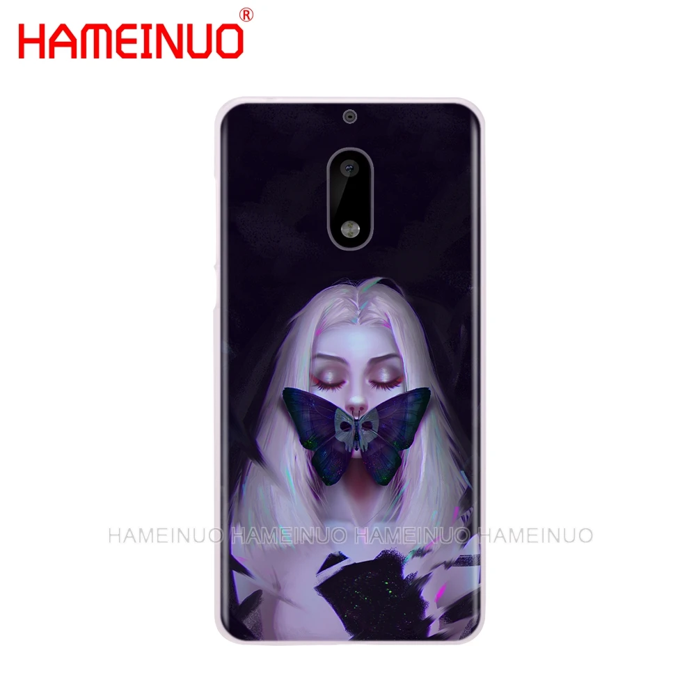 HAMEINUO чехол для телефона с бабочками на белых розах и цветами Nokia 9 8 7 6 5 3 Lumia 630 640 640XL