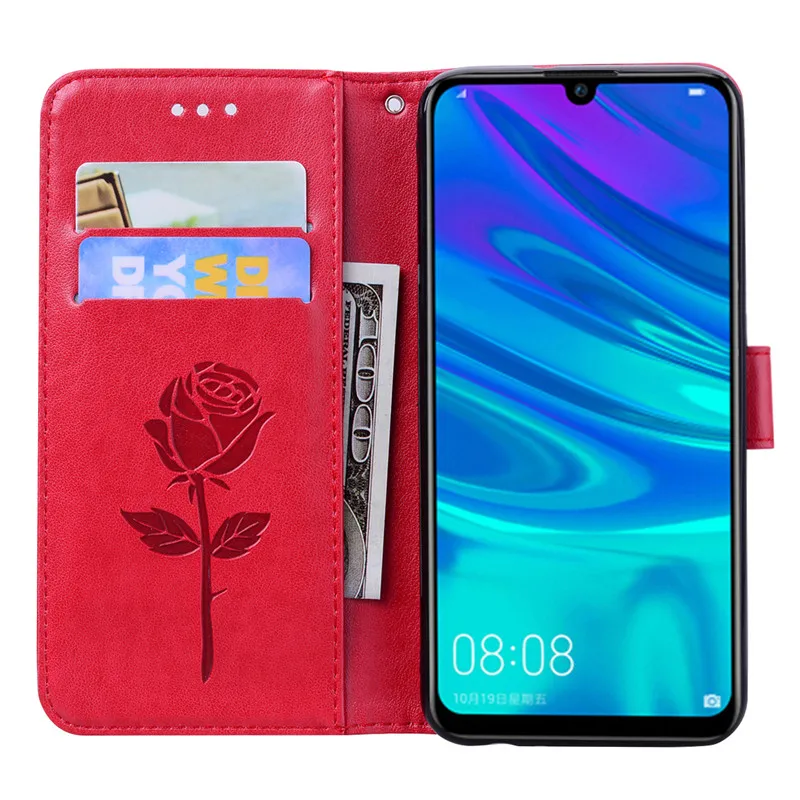 Чехол Кошелек с объемным цветком для Huawei Honor 10i 10 Lite 8X 8S флип чехол из