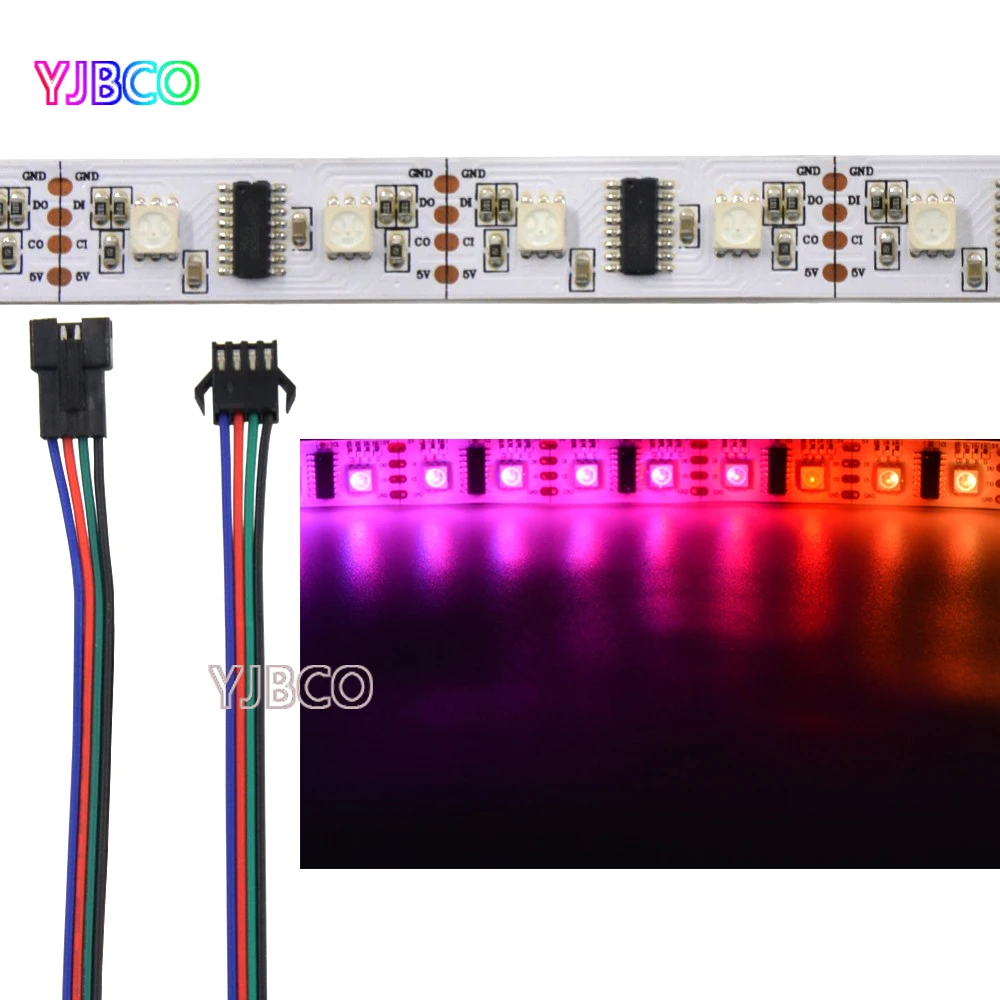 DC5V светодиодный пиксель полосы светильник 1 m/5 m LPD8806 5050 RGB 32/48/52/60 светодиодный s/m(1 ИК-2 чипа) светодиодный пиксель цифровая лента