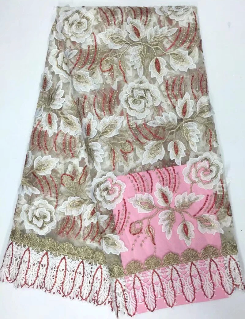 

High Quality African Lace Fabric For Wedding 2017 Mesh Lace Fabrics Guipure Cord Lace