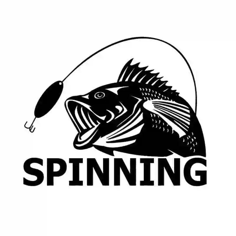 

Go Fishing Spinning Hunter Car Boat Sticker Fish Decal Posters Wall Decals Decor Mural Fisher Sticker