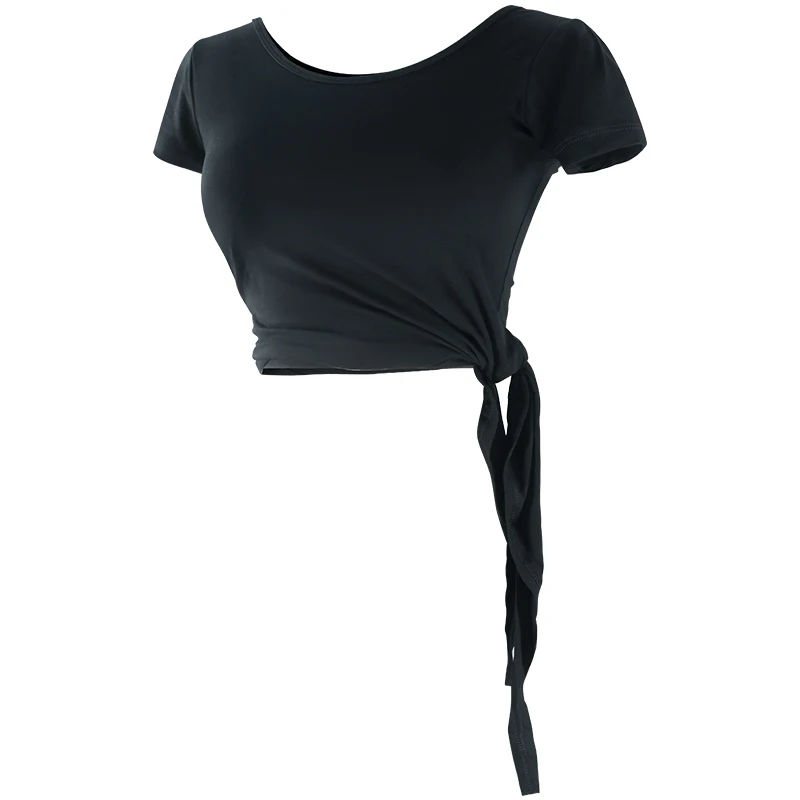 WANGSHUIJUN Women Fashion Sports Yoga Fitness Workout Cross Hollow Out Short Sleeve T-Shirt Yoga Top