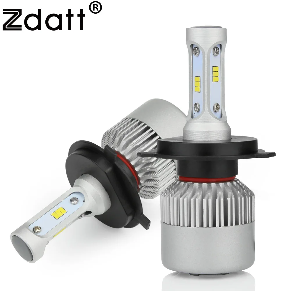 

Zdatt 2Pcs H4 Led Bulbs Headlight Light H1 H8 H9 H11 9500 12V Led 360 Degree CSP 72W 8000Lm 6500K Car Lamp Motorcycle