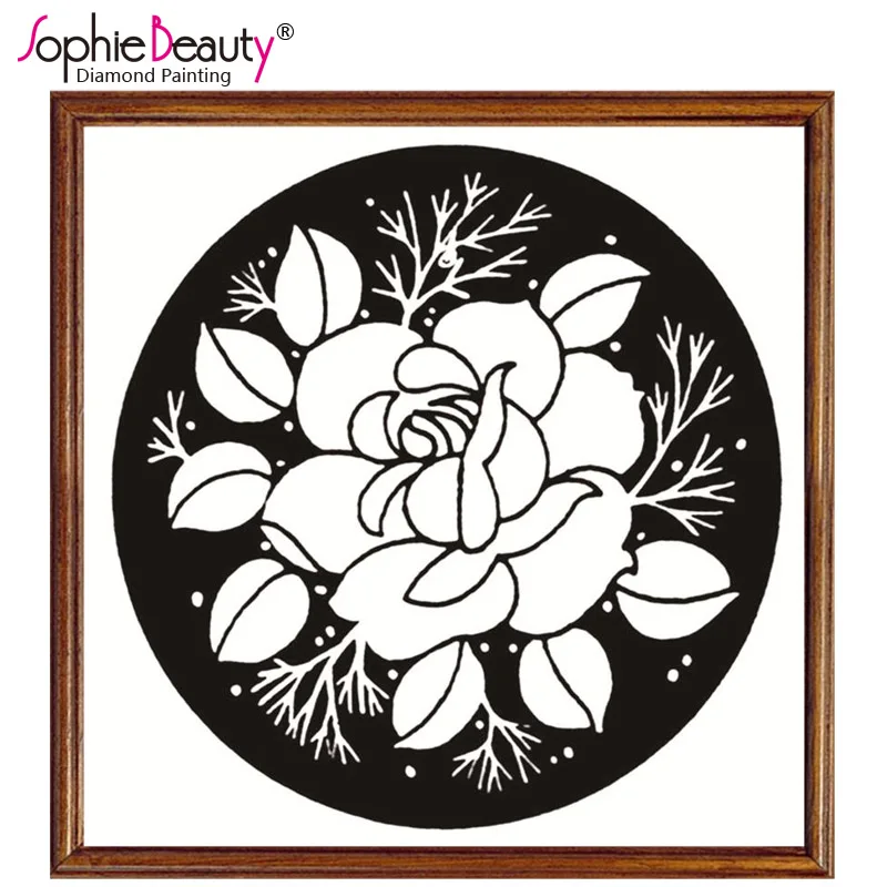 Sophie Beauty Diy Алмазная картина вышитая крестом ручная работа вышивка черно-белый