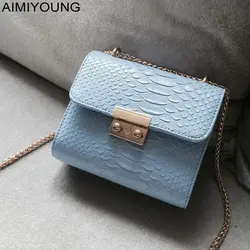 AIMIYOUNG Для женщин сумки на плечо аллигатора Crossbody сумки для Для женщин Курьерские сумки маленький Сумки Bolsa Feminina Mujer