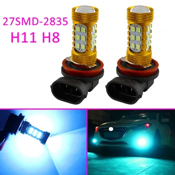 

12 V H11 H8 LED Bulb For Car Truck Fog Driving Light Foglight Lamp Lens Projector Decorate Ice Blue Color Accessories Trim
