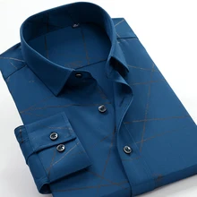 Новое поступление, модные мужские рубашки с длинными рукавами из бамбукового волокна, весна-осень, очень большие, высокого качества, в полоску, Большие Размеры M-8XL9XL10XL