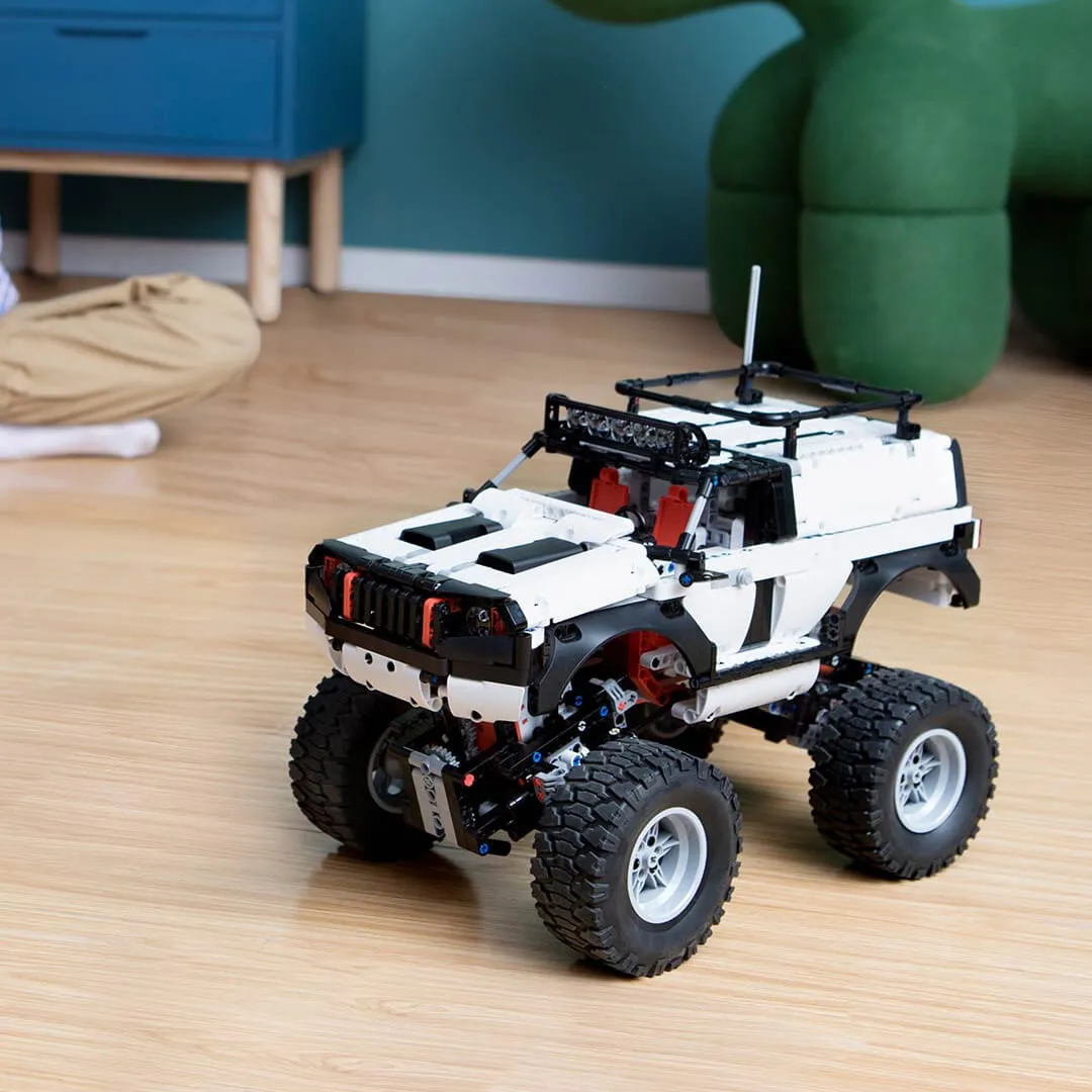 Mitu Интеллектуальный строительный блок внедорожный четырехколесный автомобиль в модели игрушечные строительные блоки гоночный автомобиль 3D Рисунок графический