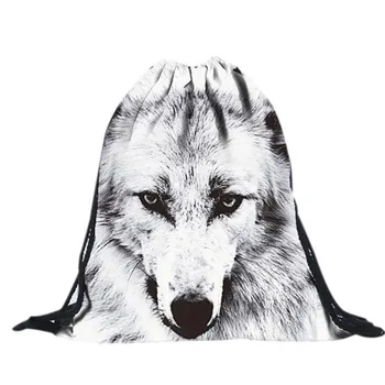 

Excellent Quality Unisex Drawstring Backpack Rabbit 3DPrinting College School Bagpack Girls Mochila Feminina Casual Sack Bags