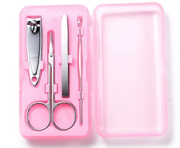 

by dhl 1000set 4pcs/set 5color Manicure set nail beauty tool pedicure tool nail set With a Delicate Small box tools