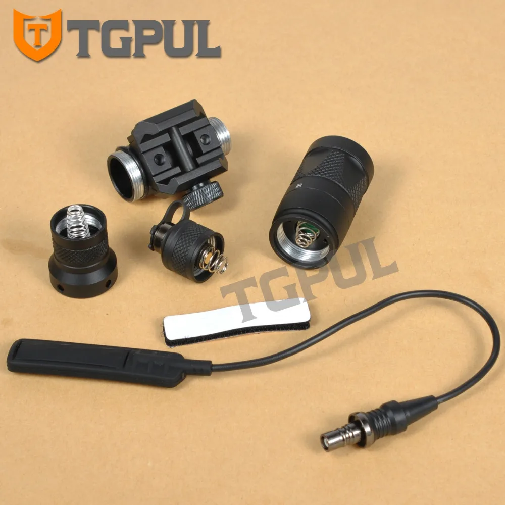 Luz para 20mm Tgpul Tático Lanterna Infravermelha Militar Arma Caça Mini Scout Ferroviário Ar15 M300 M300v ir Luz 15 luz para 20mm ferroviário ar15