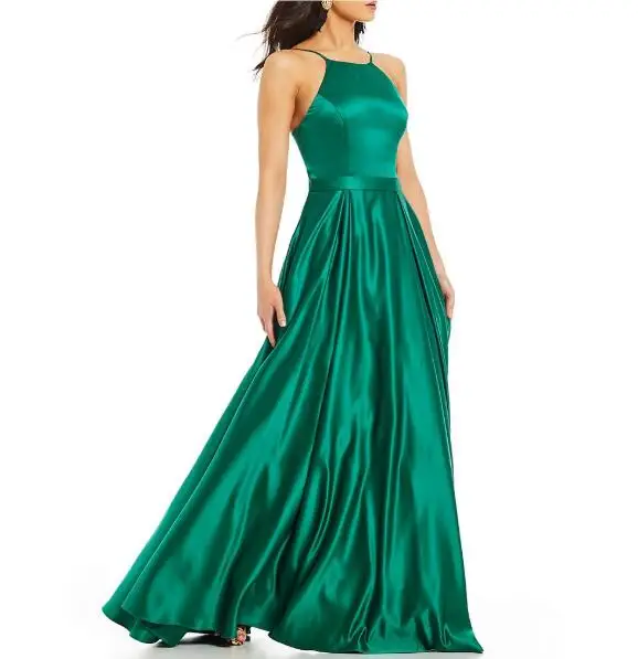 Vestido de noiva Prom dress 2019 graduation dress dark green fashionable Evening dresses long Party gown Formal dress robe