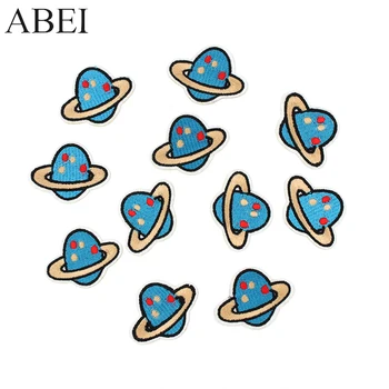 

10pcs/lot Embroidery Time Space Mars Star Applique Patch Iron On Clothes Appliqued Diy Jeans Backpack Stickers Coats Motif Badge