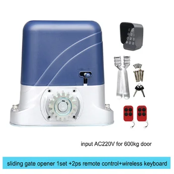 

1400lbs 600kg automatic sliding gate opener motor with remote controls(photocell, lamp, gsm, button optional)