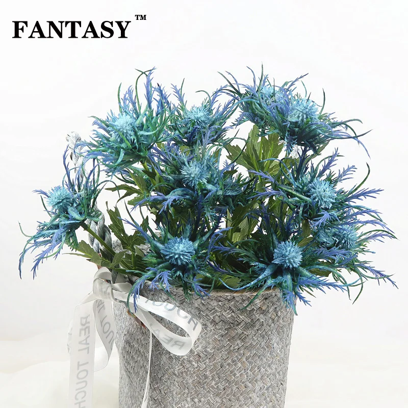

FANTASY 65cm 3Heads Dandelion Flower Artificial Plant Branch Simulation Landscape Flowers Plastic Fake Cactus Plants For Garden