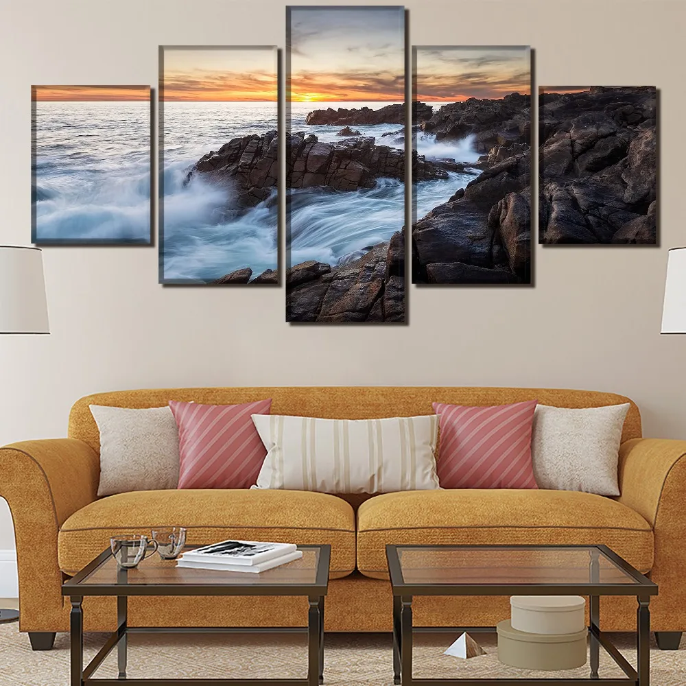 

Coast Landscape HD Print Wall Art Canvas Painting Modern Home Canvas Wall Art For Living Room Painting Home Decor Picture