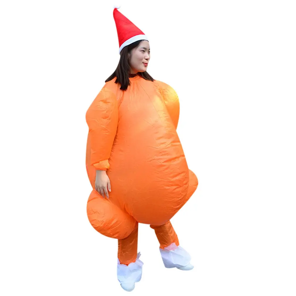 

Funny Inflatable Roast Turkey Clothes Party Cosplay Blowup Performance Costume For Adult