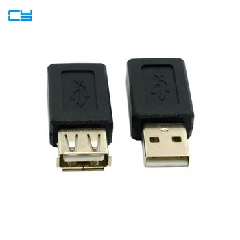 

2pcs USB 2.0 A Type Male to Mini USB 5pin Female & USB Female to 5pin Female Extension Adapter adaptor Black
