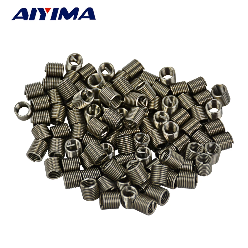 

100pcs Wire Thread Insert M6*1.0*2D 304 stainless steel wire braces/wire screws/threaded sheath
