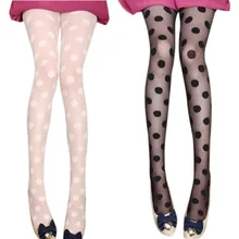 Для женщин Винтаж ретро в крупный горошек печатных трикотажные колготки ультра-тонкий жаккард Косплэй вечерние колготки-нижнее белье чулки 2 коло