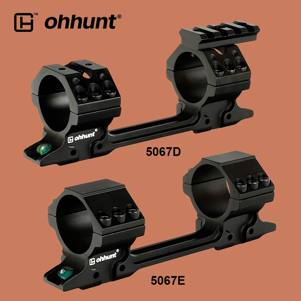 

ohhunt Hunting Scope Mount 25.4mm 30mm Rings Bi-direction Dovetail Base with Gasket and Bottom Bubble Level for Riflescope Sight