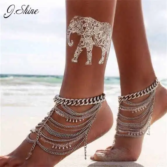 

Brand Design New Summer Style Layers Chain Anklets Zinc Alloy Crystal Beads Ankle Bracelet Foot Jewelry Anklet 1 pcs