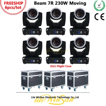 

Litewinsune Free Shipping Free Flight Case with 6PCS Movil Cazeba Beam R7 230W