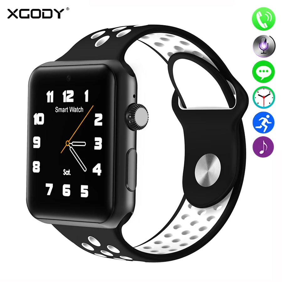 Смарт часы XGODY DM09 Plus с sim картой функцией телефонного звонка Bluetooth смарт браслет