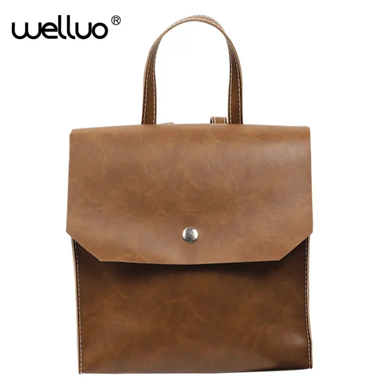 2017 Vintage Women PU Leather Travel Shoulders Bag Female School Bags Travel Quality Mochila Bolsas Girls