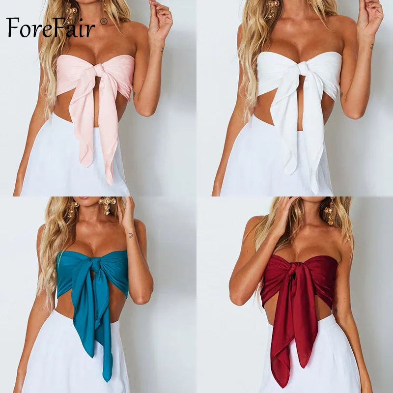 Forefair Bandage Crop Top Sexy Off Shoulder (6)