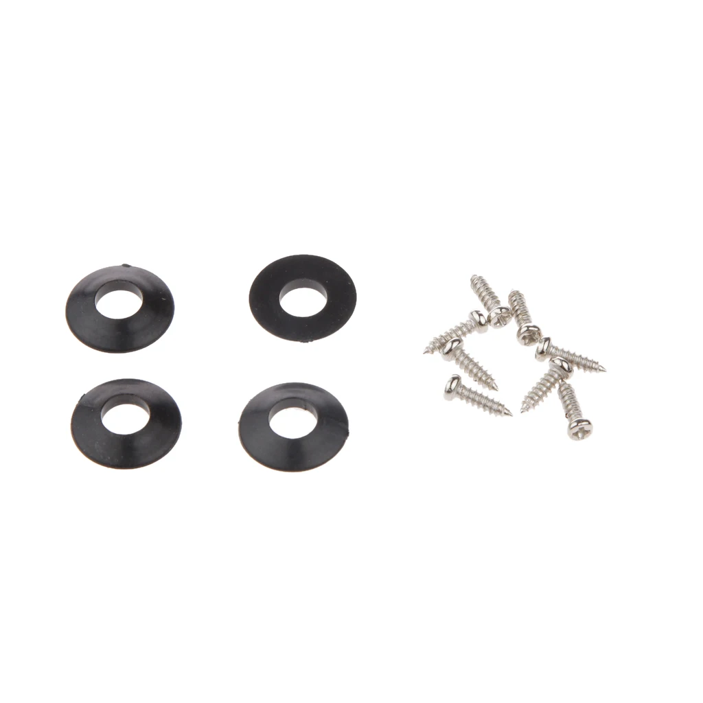 2L 2R Black Ukulele Tuners Machine Head W/ Ferrule Screw For 4 String Guitar Tuning Peg Ferrule & Screw