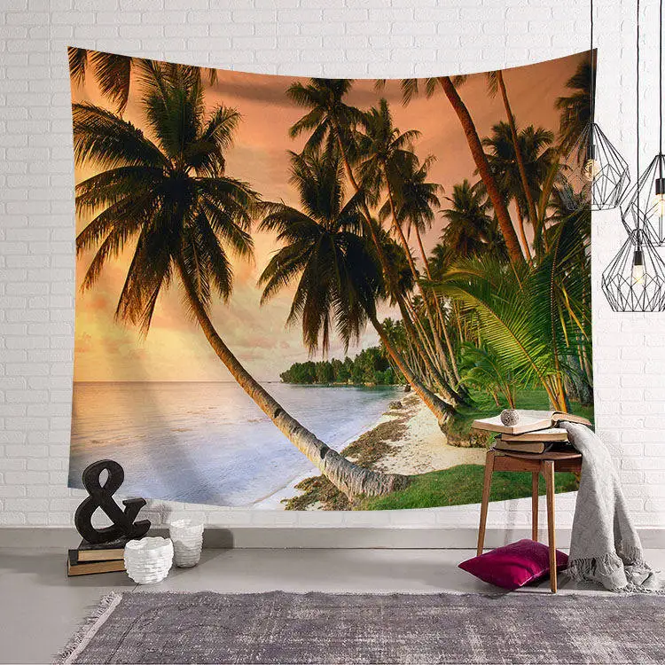 Пляжное кокосовое гобелен настенный декоративное покрывало пляжные матовые гобелены для гостиной спальни фермерский дом Декор 4 размера - Цвет: 1